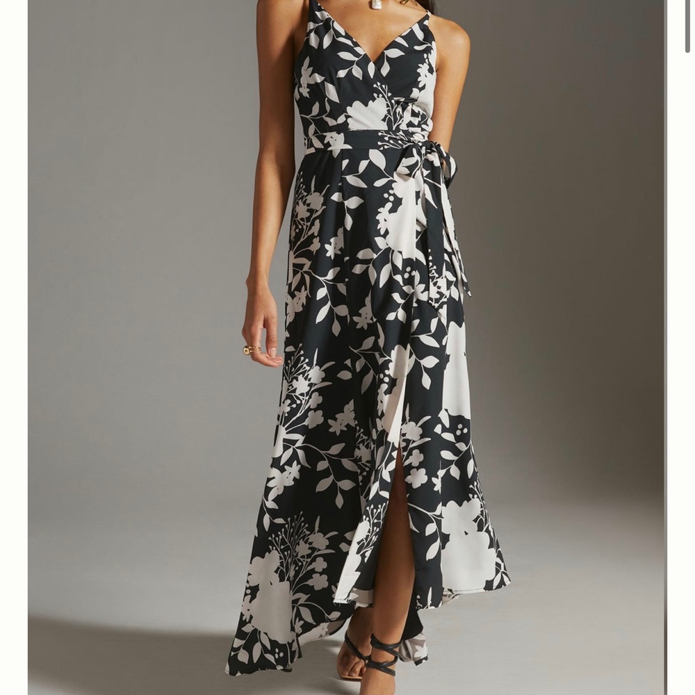 NWT ANTHROPOLOGIE HUTCH Floral Wrap Maxi Dress Large